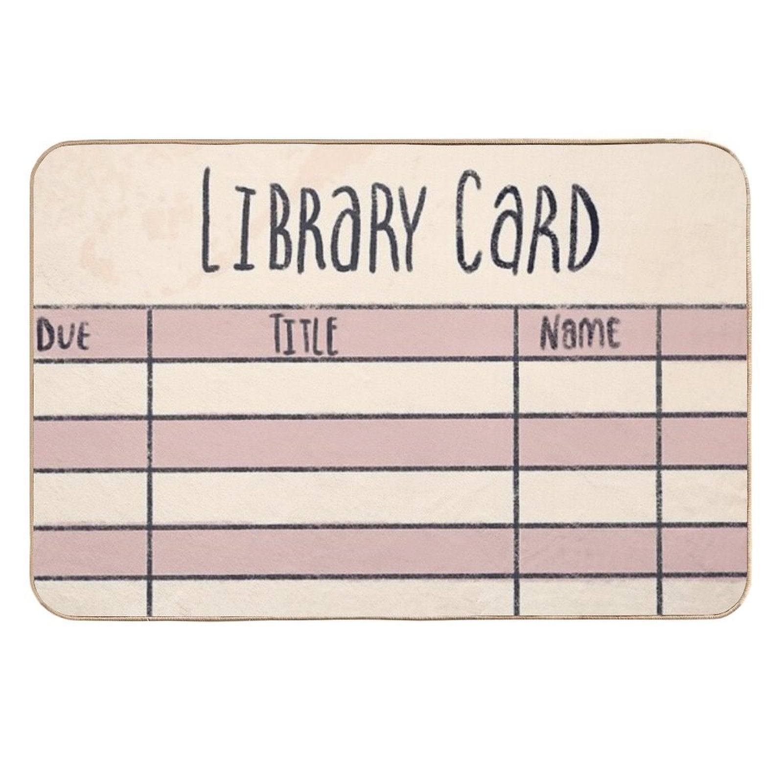 Library Card  Stain-Proof Bath Mat