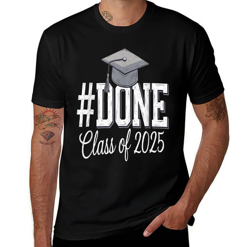 #DONE Class of 2025 Graduation for Her Him Grad Seniors 2025  Breathable T-Shirt