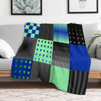 Funny Patchwork Pattern 7 Plush Throw Blanket