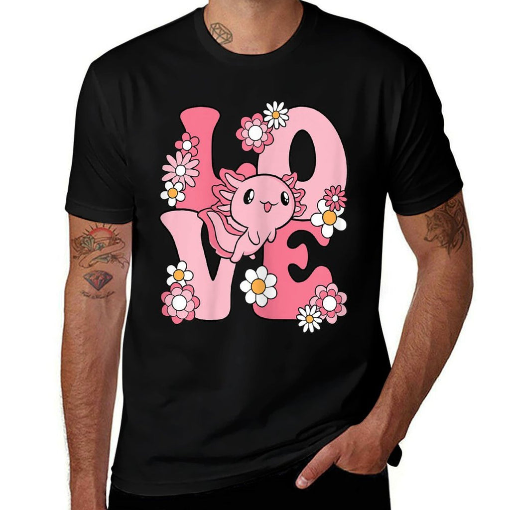 Axolotl Love Kawaii Axolotl Lover Women Girls Kids  Affordable Price T-Shirt