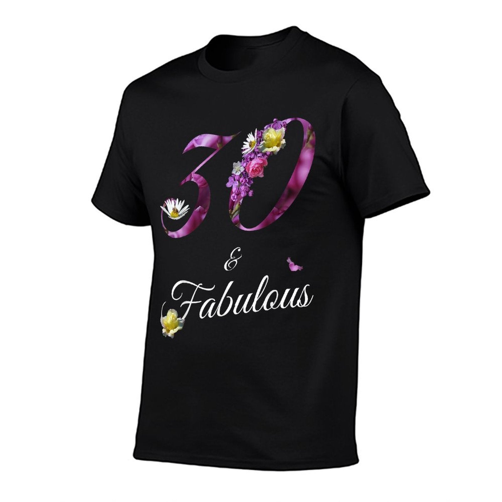 30 & Fabulous 30 Year Old Floral 1994 30th Birthday Gift  Easy-care T-Shirt