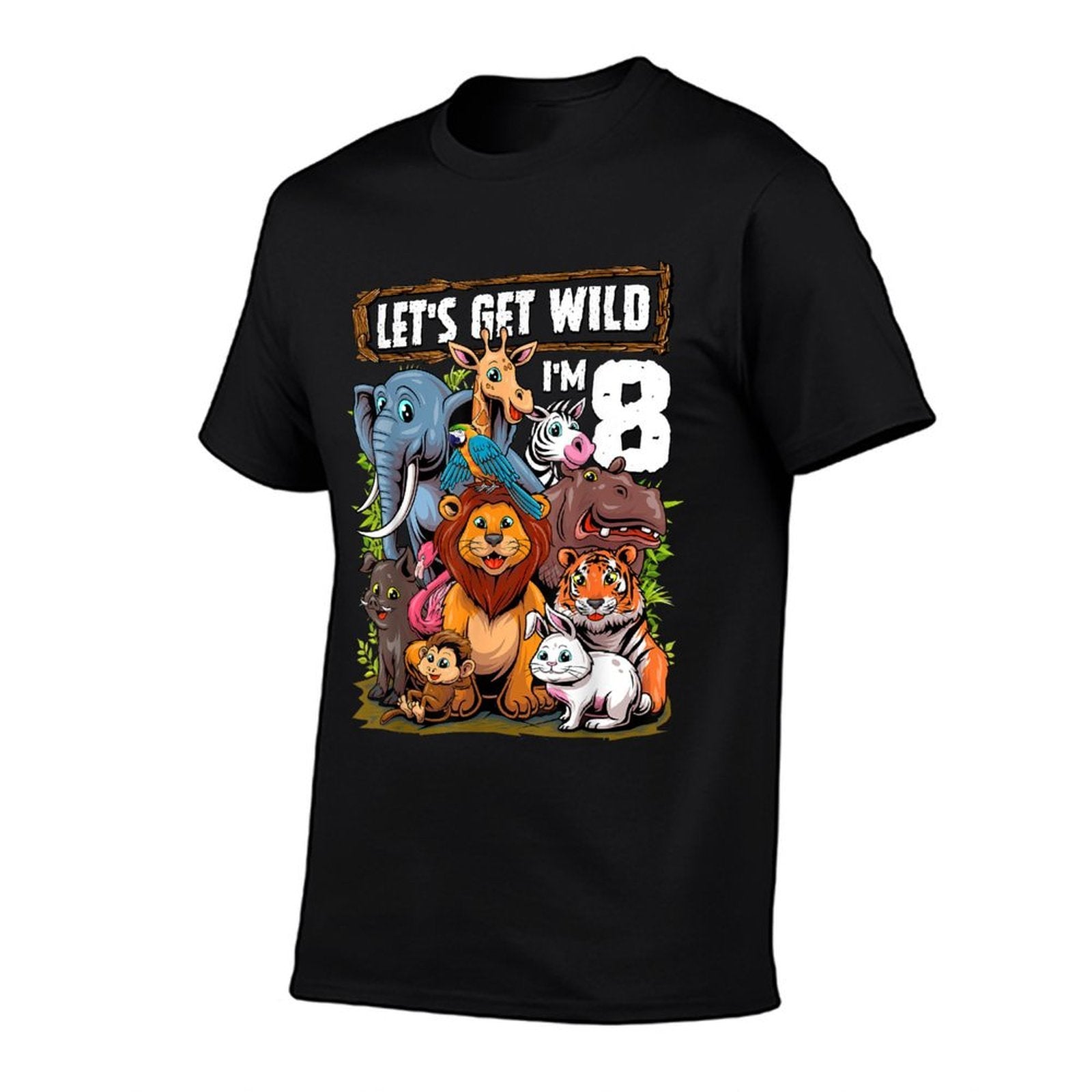 8 Year Old Zoo Birthday Safari Jungle Animals 8th Birthday  Durable T-Shirt