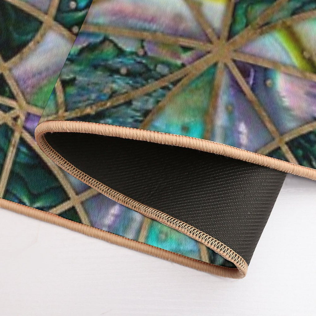 Web of Wyrd The Matrix of Fate -Abalone Shell Durable Bath Mat