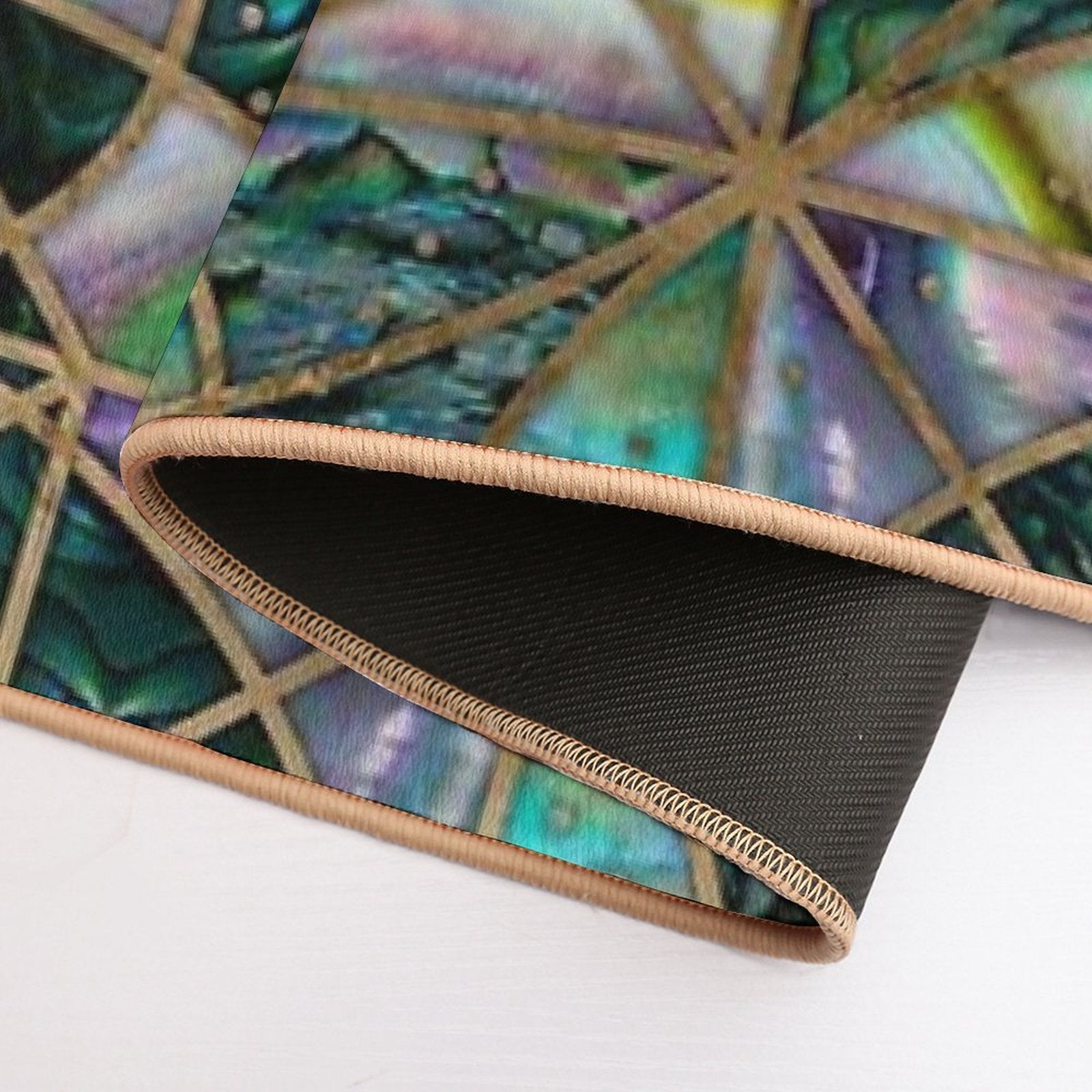 Web of Wyrd The Matrix of Fate -Abalone Shell Durable Bath Mat