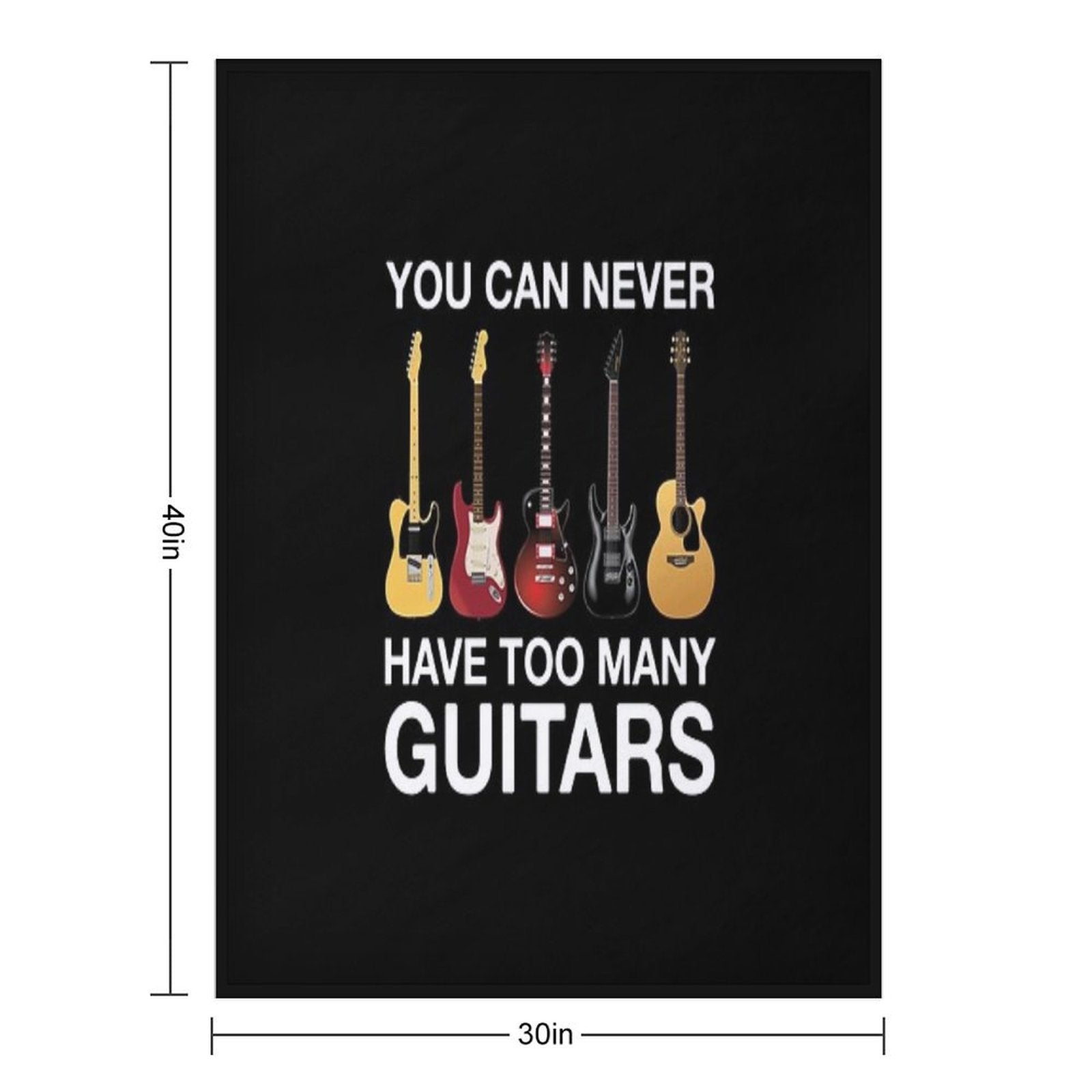 You Can Never Have Too Many Guitars Anti-pilling Throw Blanket