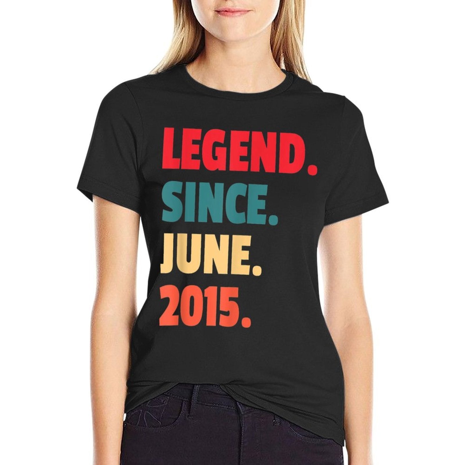 7th Birthday Legend Since June 2015 7 Years Old Vintage  Vintage-inspired T-Shirt