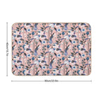 Pink Pastel Flowers Pattern  Repositionable Bath Mat