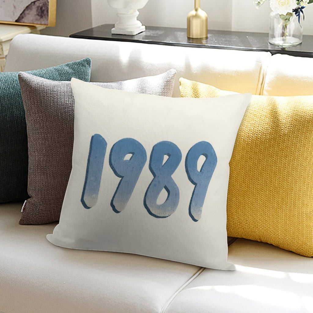 1989 Soft Short Plush Fabric Throw Pillow