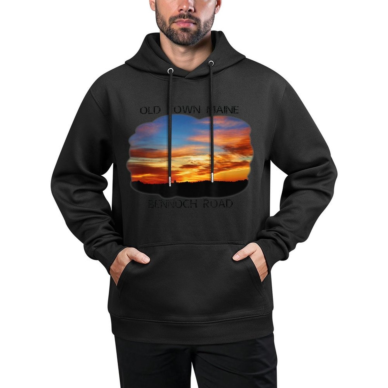 Old Town, Maine Magic Hour Early Morning Twilight Sky All-Day Comfort Hoodie
