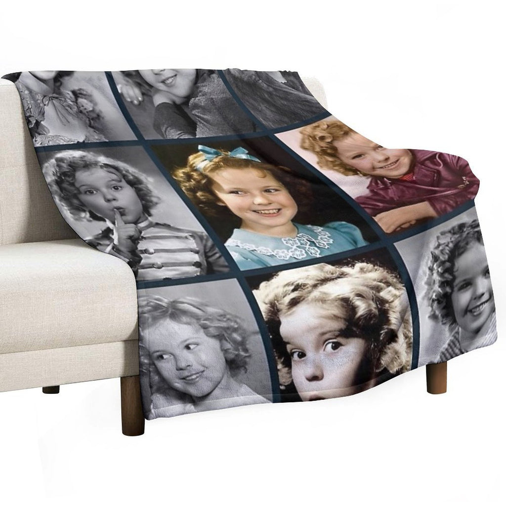 Shirley Temple Collage Plush Throw Blanket