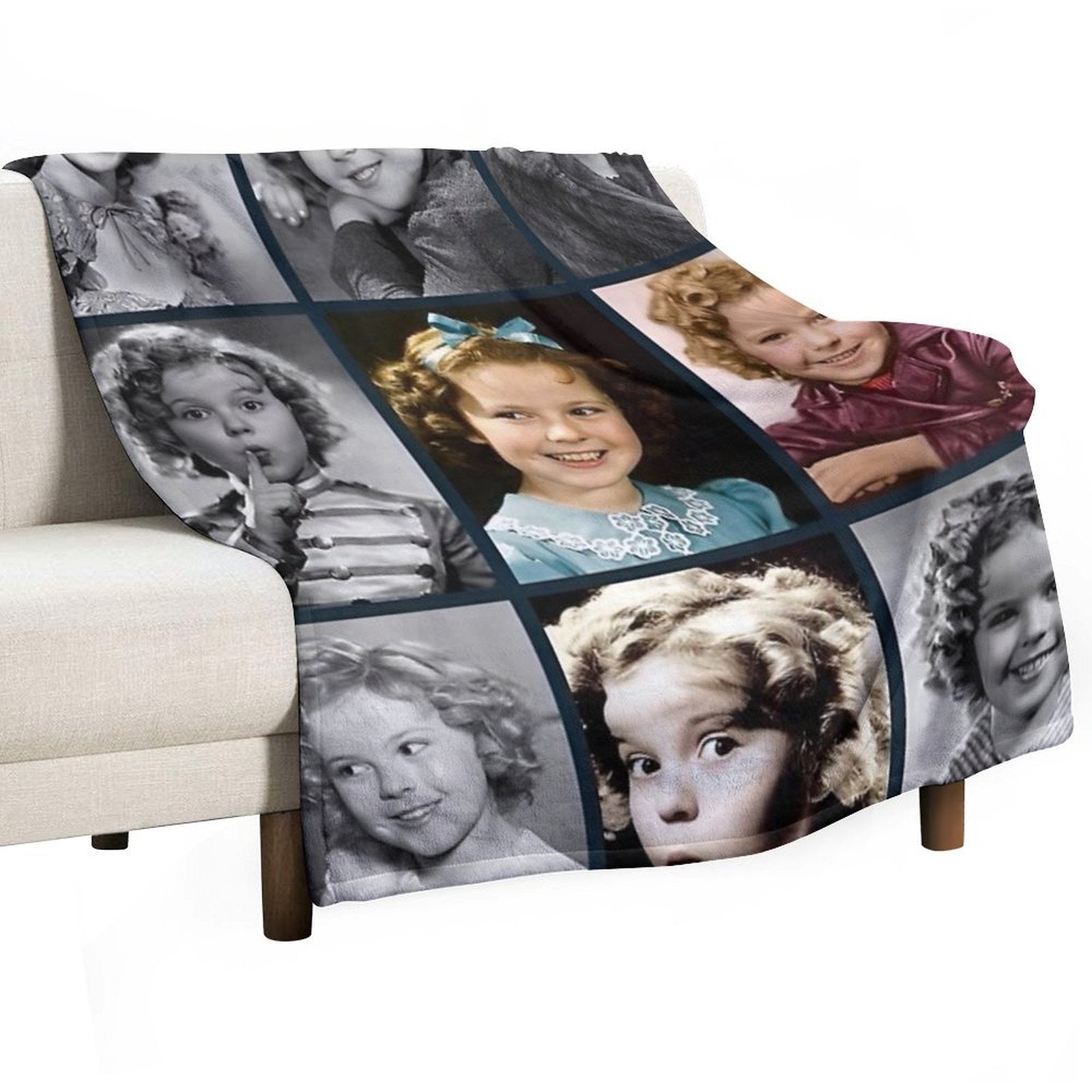 Shirley Temple Collage Plush Throw Blanket