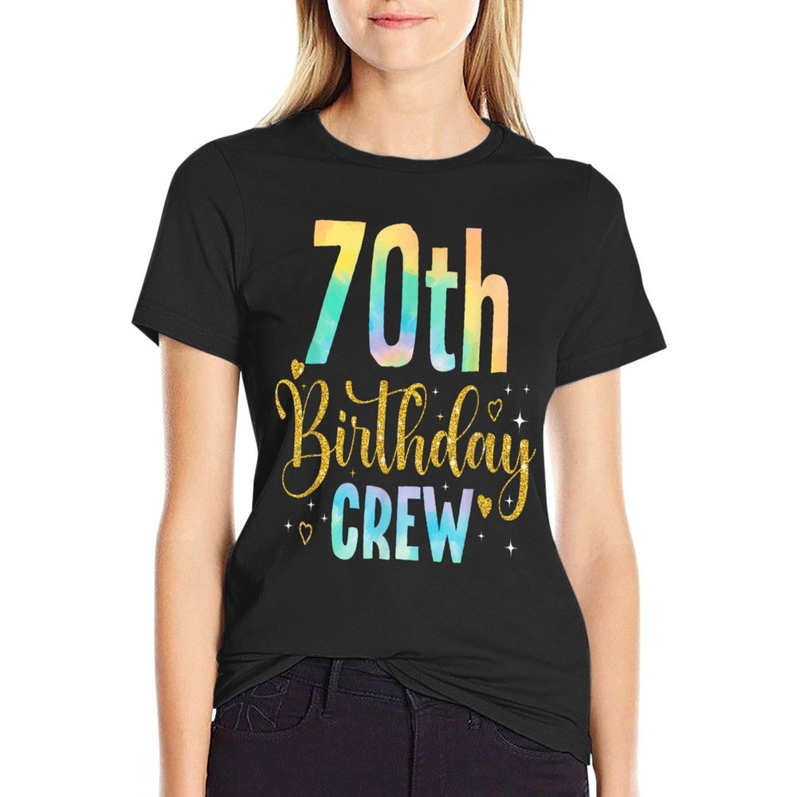 70 Years Old Birthday Party Group Family 70th Birthday Crew  Soft T-Shirt