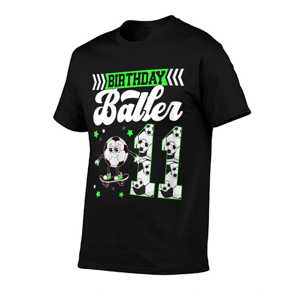 Womens 11th Soccer Birthday Party Eleven Year Old Soccer Player Comfortable T-Shirt