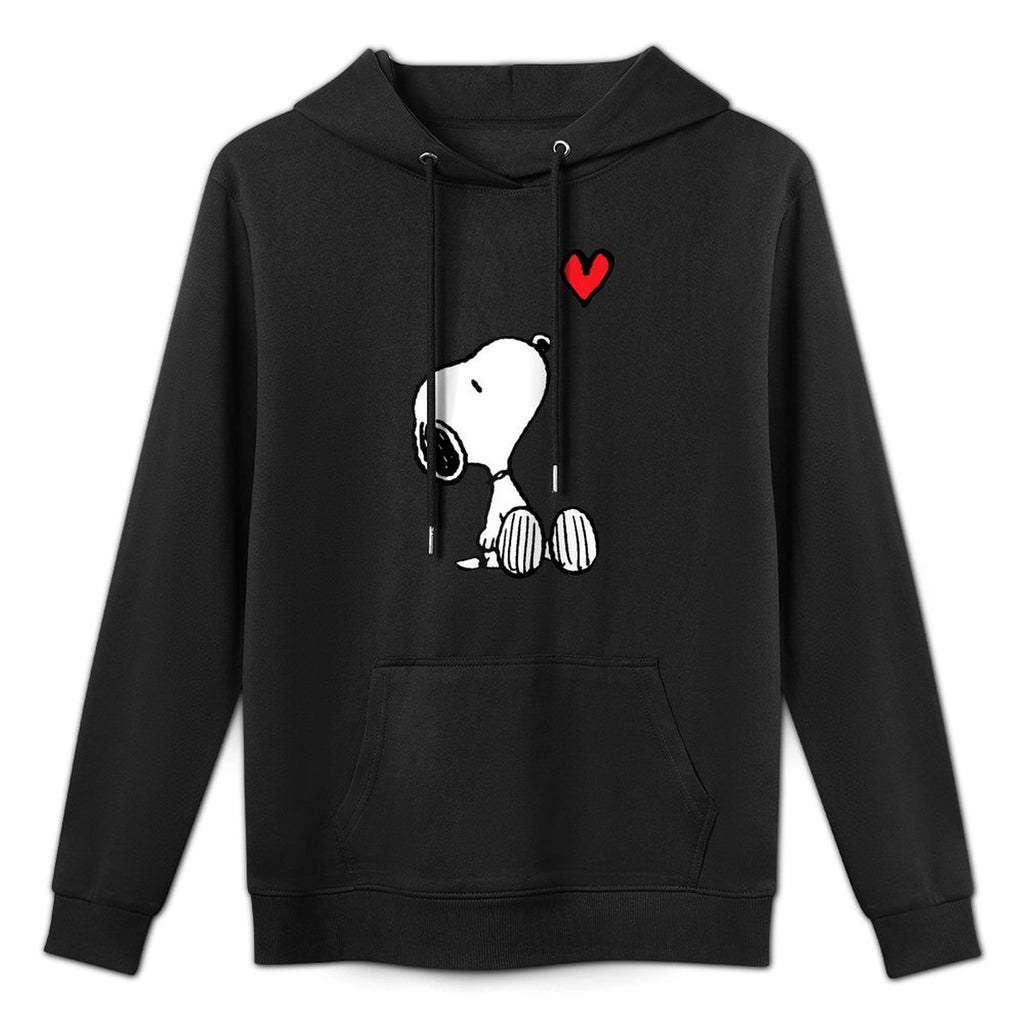 Peanuts Heart Sitting Snoopy Raglan Baseball All-Day Comfort Hoodie