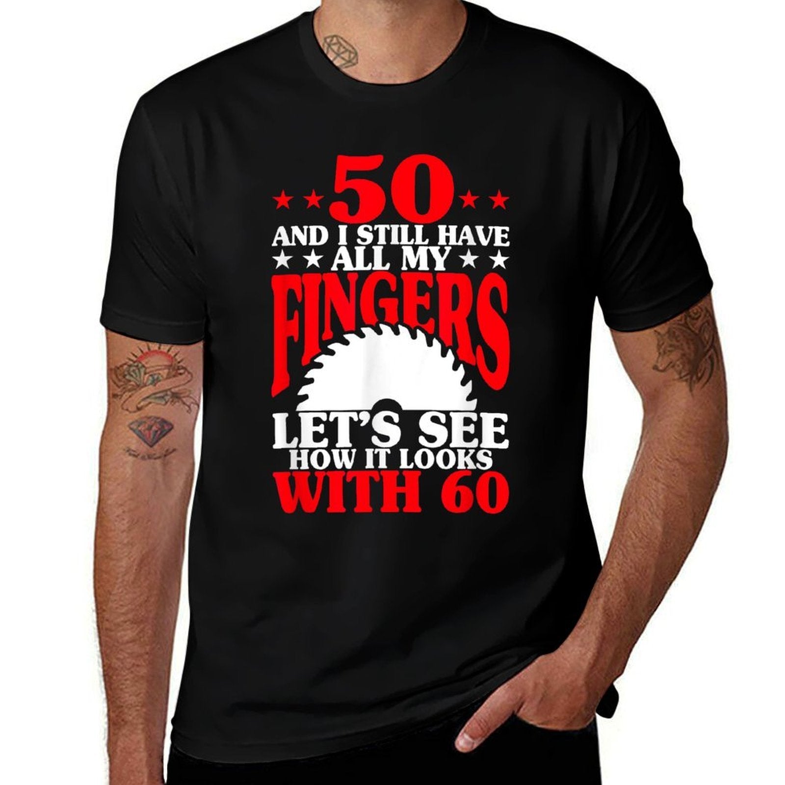 50th Birthday Carpenter - Funny 50th Birthday Woodworker  Lightweight T-Shirt