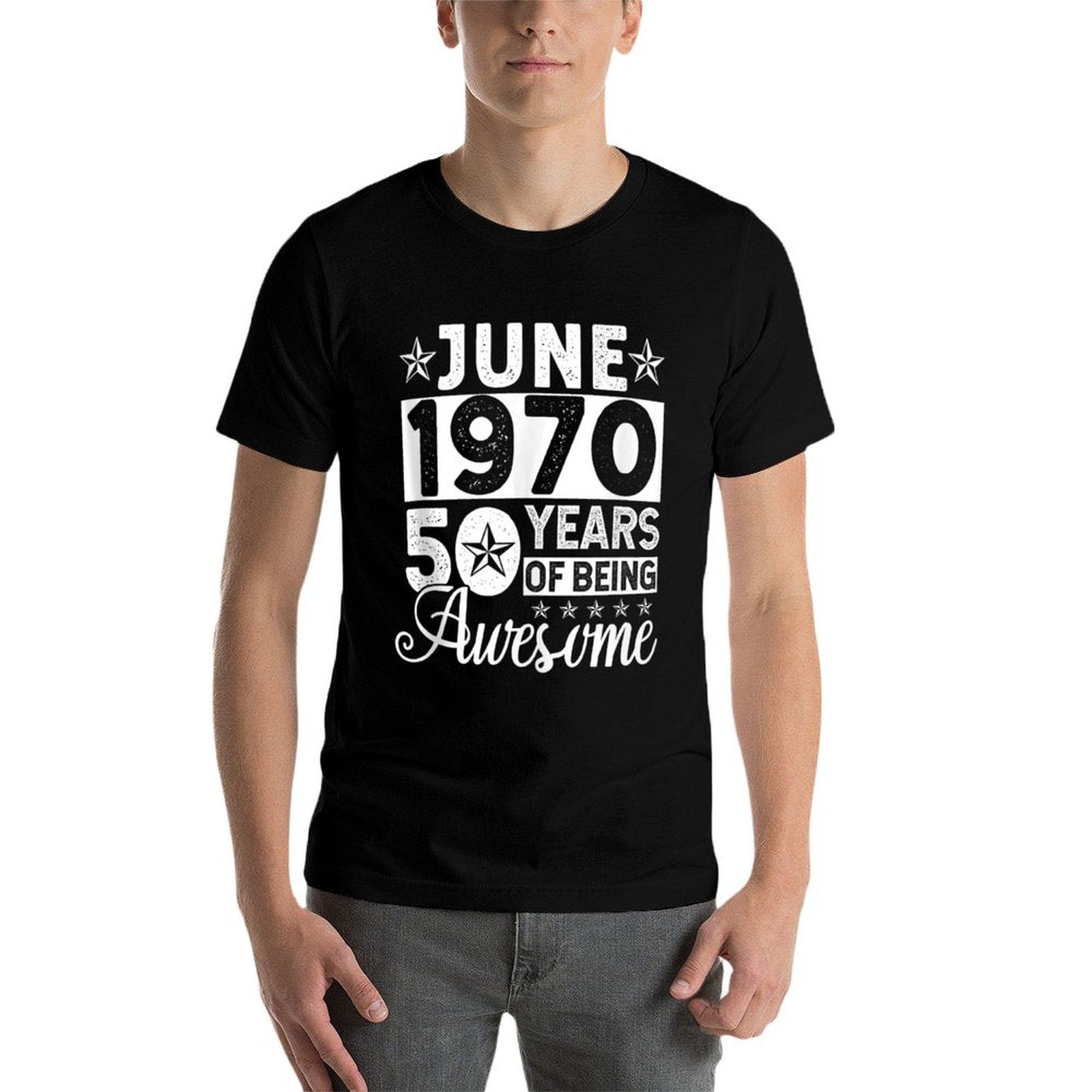 50 Years Of Being Awesome June 1970 50th Birthday Gift  Trendy Pattern T-Shirt