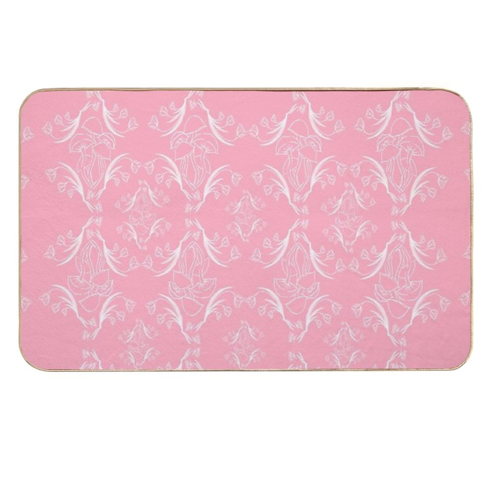 Floral & Mush Pattern 2  High-Traffic Bath Mat