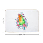 Flowery Lovebird Durable Bath Mat