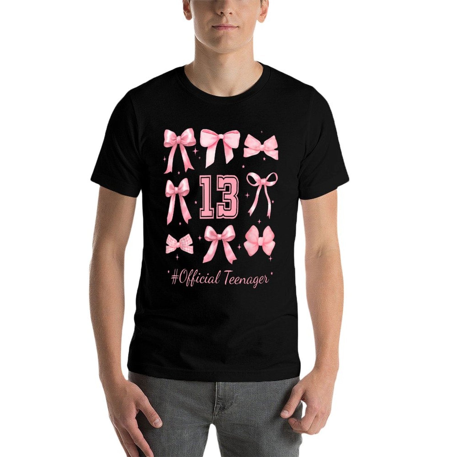 13 Officialnager Digits Pink Coquette Bow 13th Birthday  Breathable T-Shirt
