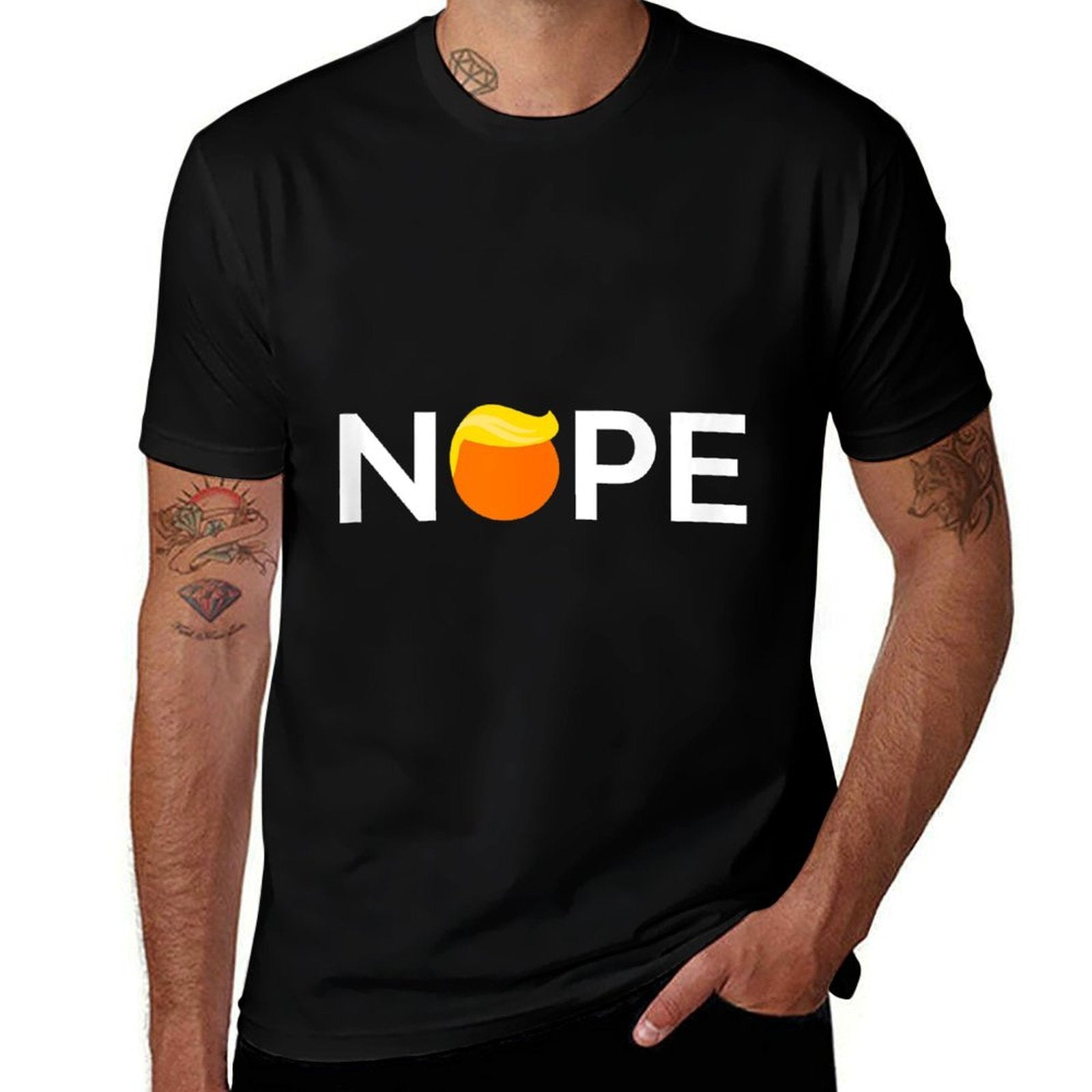 Anti-Trump - Nope, Gift For People Against Trump  Lightweight T-Shirt
