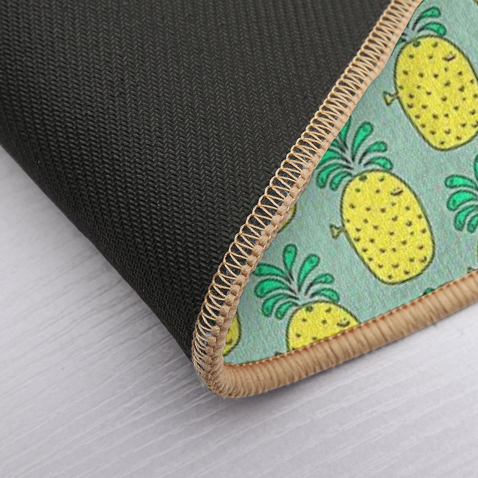 Whaleapple - Cute Happy Pineapple  Versatile Bath Mat
