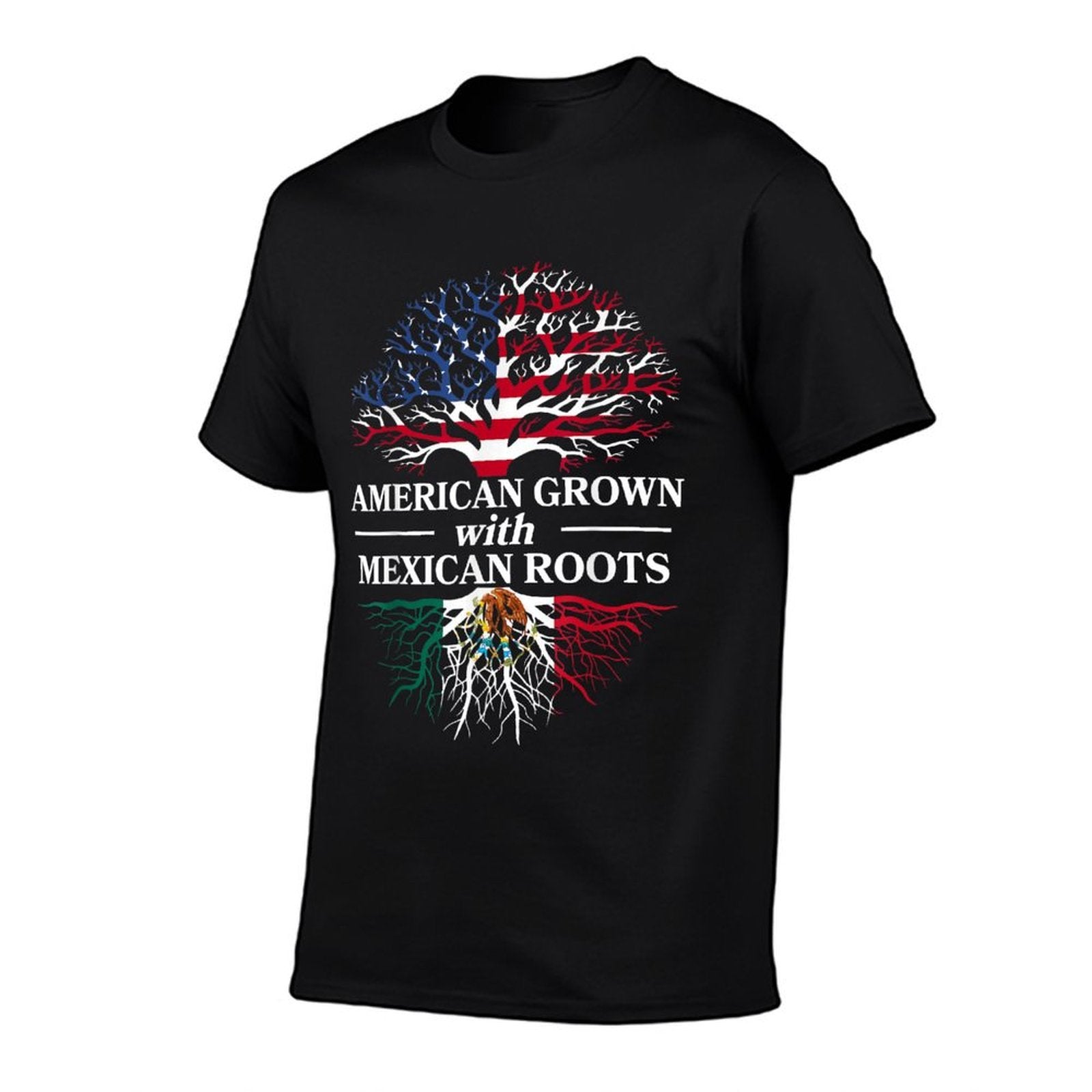 American Grown Mexican Roots Mexico Country Lover Proud Us  Moisture-wicking T-Shirt