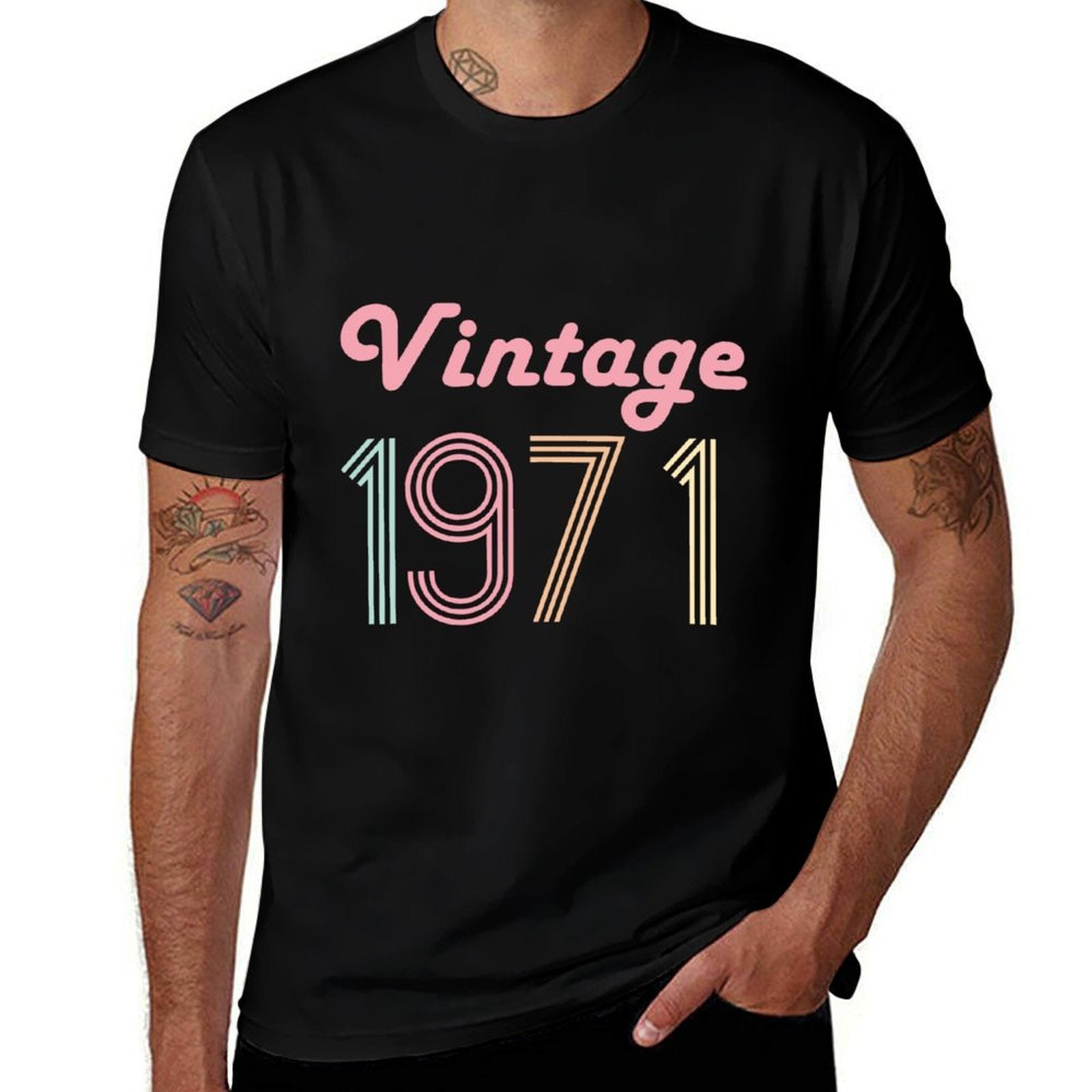 50th Birthday Gift for Her 50 Year Old Women Vintage 1971 Sweatshirt  Cotton T-Shirt