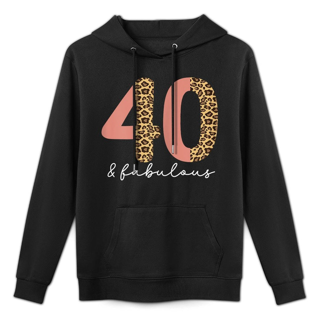 40 Years And Fabulouse 40th Birthday Leopard Pilling-Resistant Hoodie