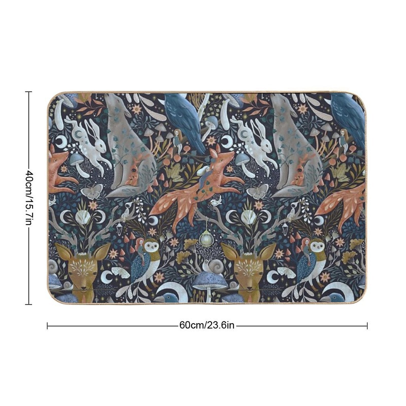 Whimsical Gothic Pattern  Easy Maintenance Bath Mat