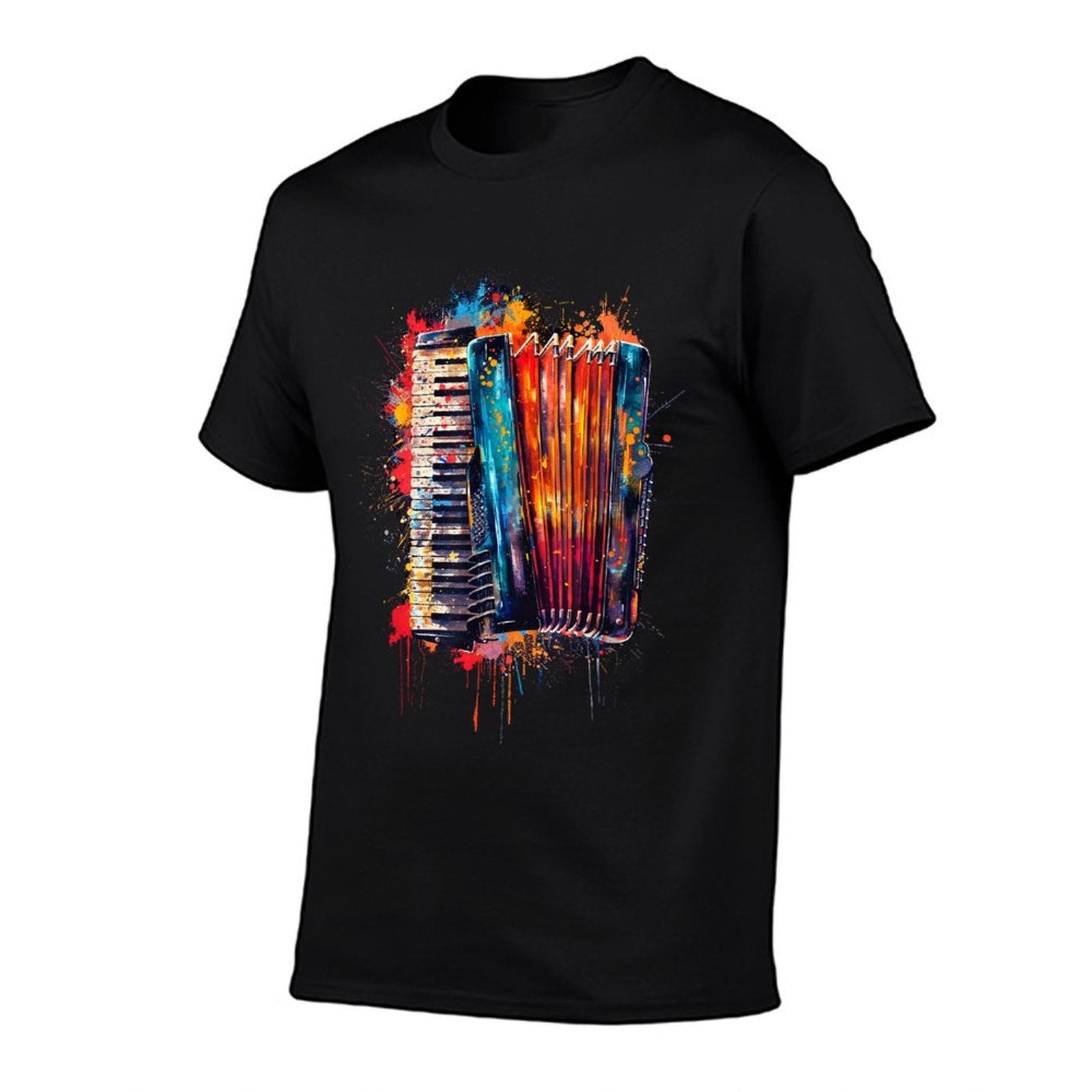Accordion Instrument on Colorful Painted Accordion  Vintage-inspired T-Shirt