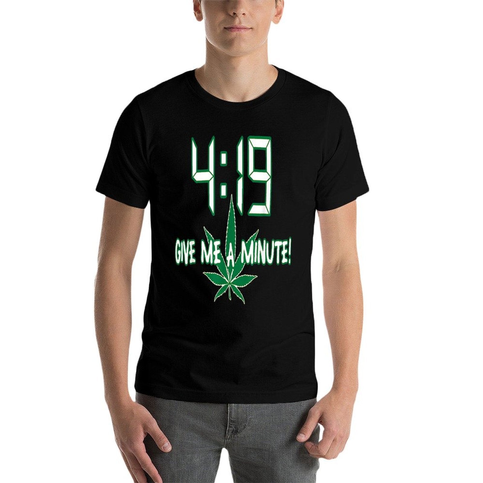 419 Give Me A Minute Humor Funny  Heathered Texture T-Shirt