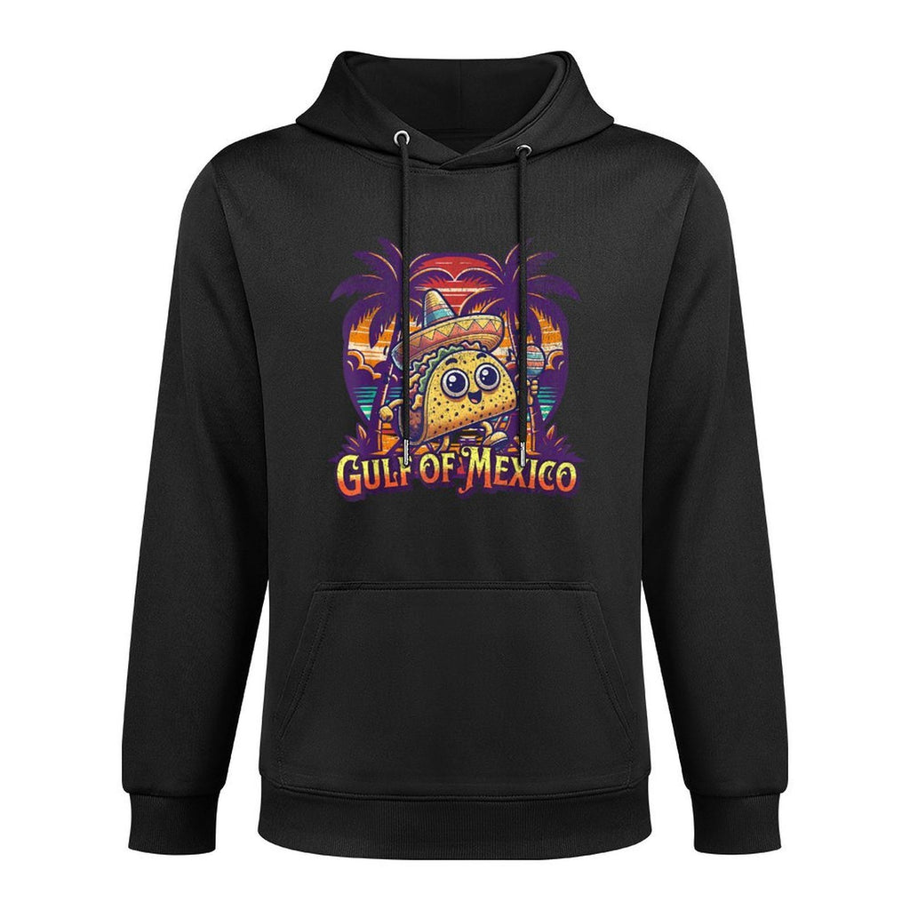 Gulf of Mexico with A Cute Mexican Cool Taco Illustration Layering Staple Hoodie