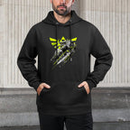 Legend of Zelda Link Neon Green Crest Relaxed Fit Hoodie