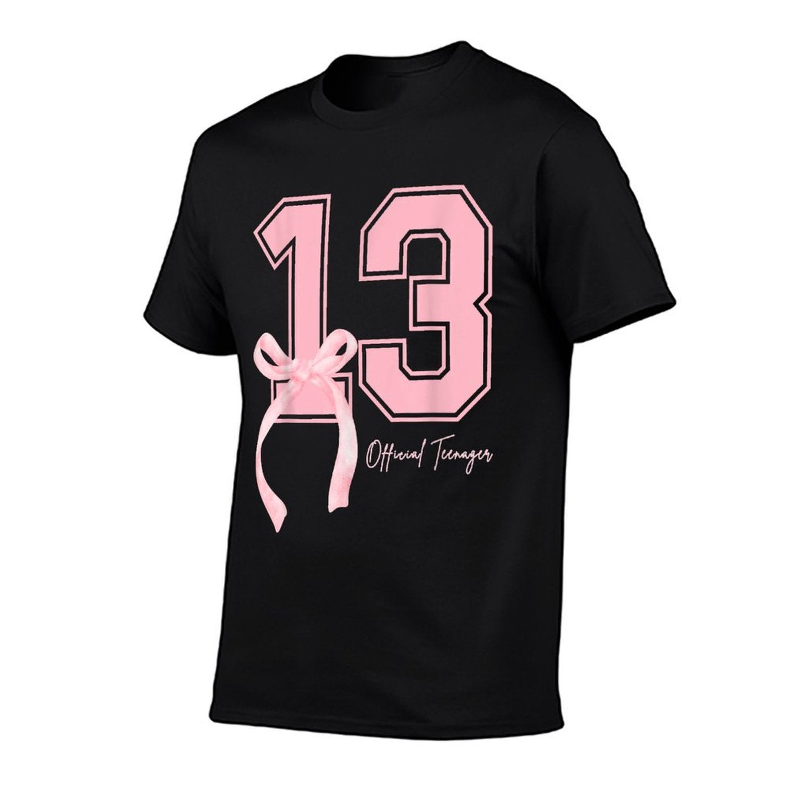 13 Year Old Pink Coquette Bow Officialnager 13th Bday Comfortable T-Shirt