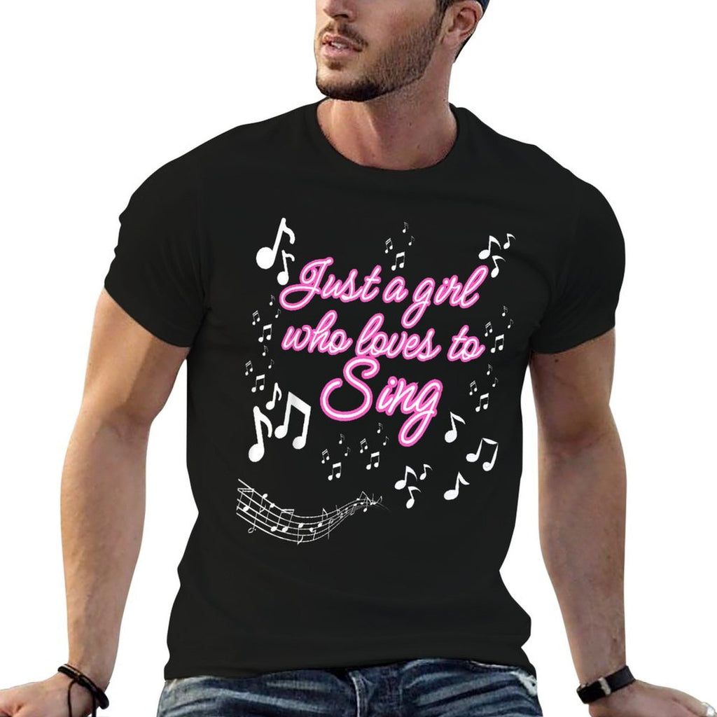 Just A Girl Who Loves To Sing Motivational  Relaxed-fit T-Shirt