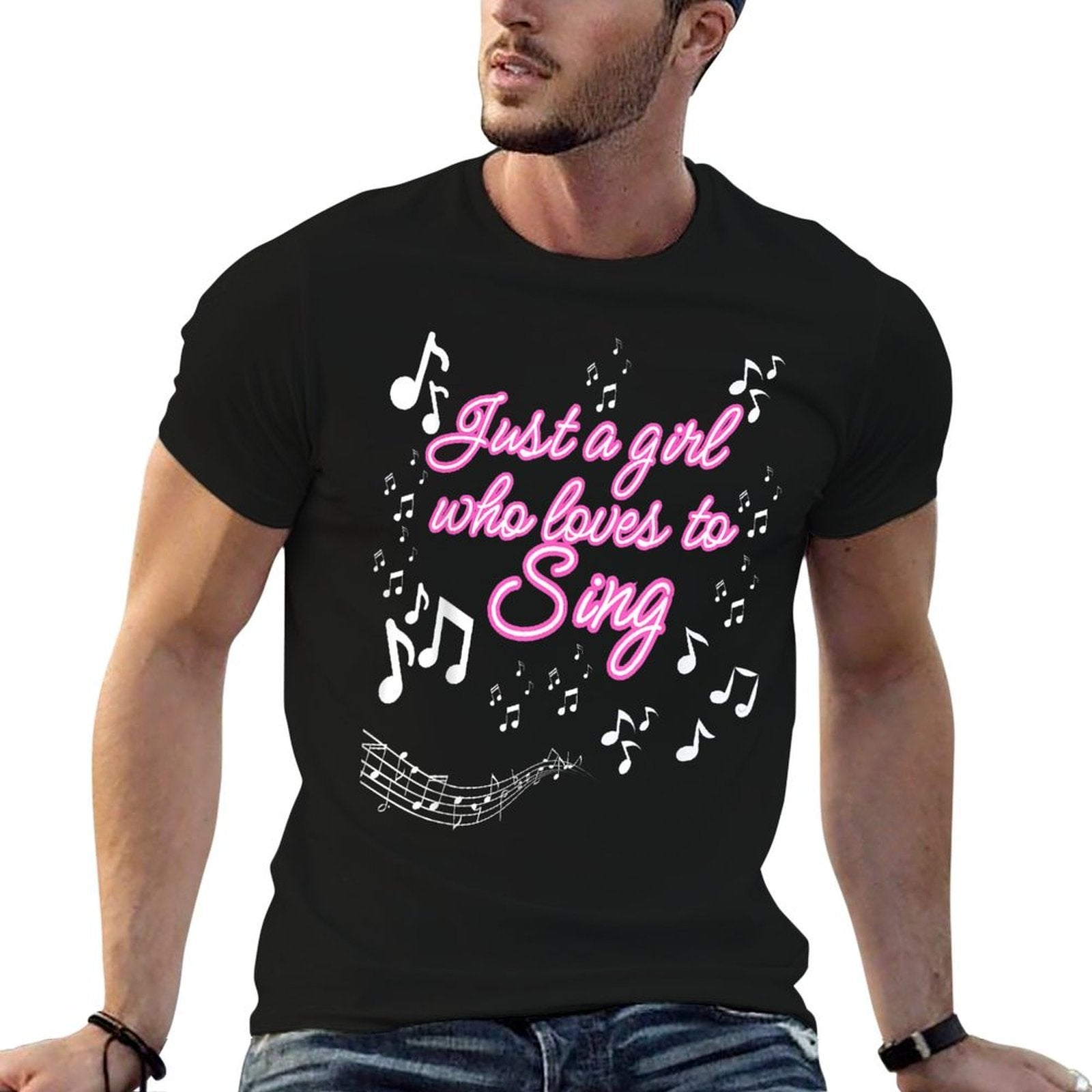 Just A Girl Who Loves To Sing Motivational  Relaxed-fit T-Shirt