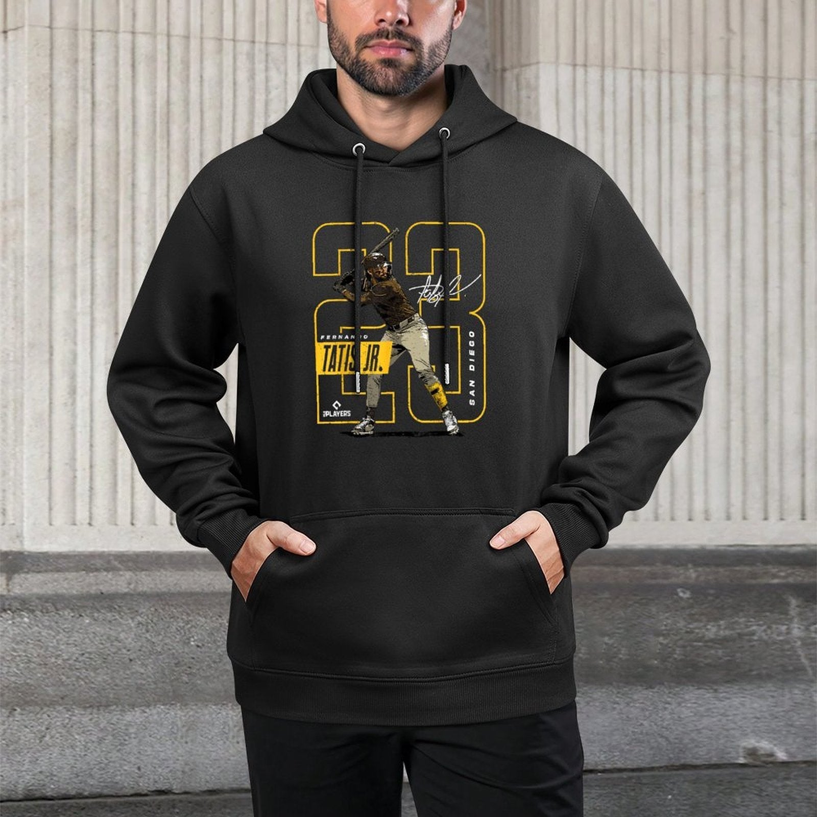 License Champs Fernando Tatis Jr  San Diego MLB Player League  MLBTAT4037, Small, Brown All-Day Comfort Hoodie