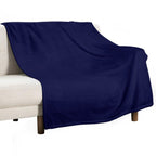 Navy Blue Solid Color Velvety-soft Throw Blanket