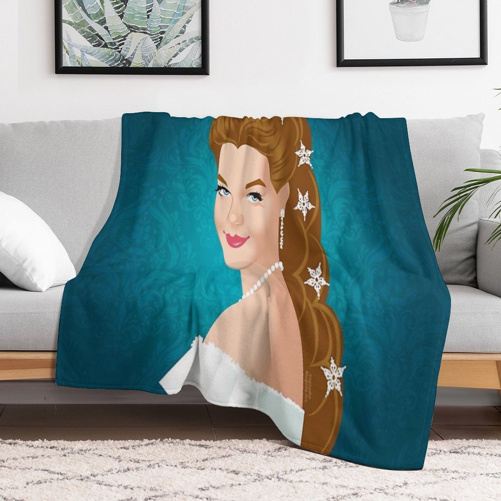 Empress Sissi Plush Throw Blanket