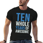 10th Birthday Gift Boy Age 10 Ten Year Old Boys Son  Durable T-Shirt
