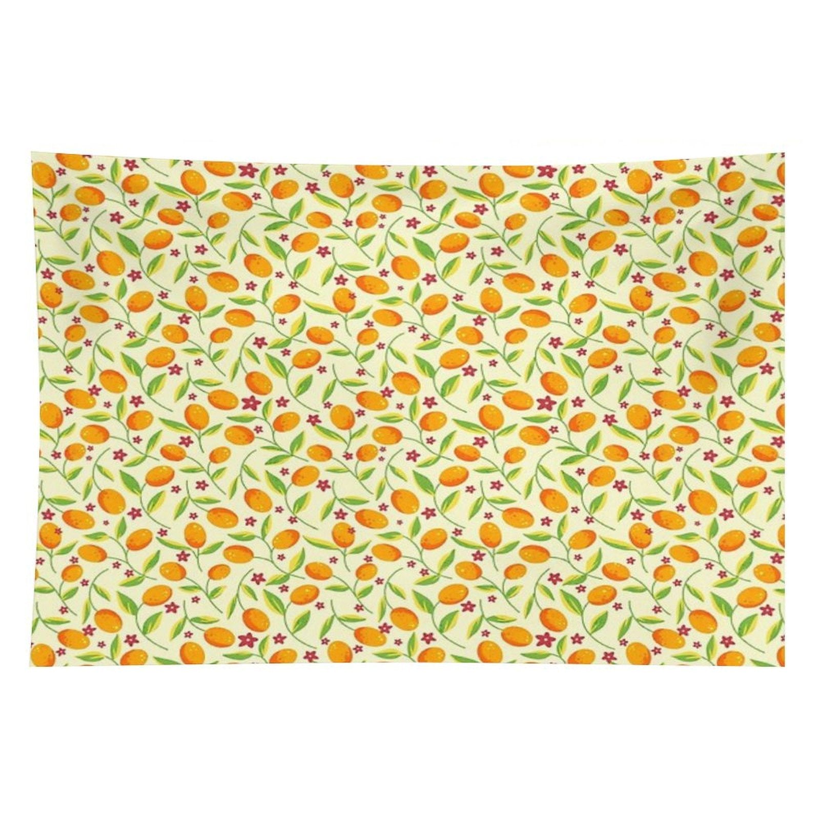 Orange Citrus Floral Pattern – Seamless Summer Fruit Botanical Illustration Tapestry