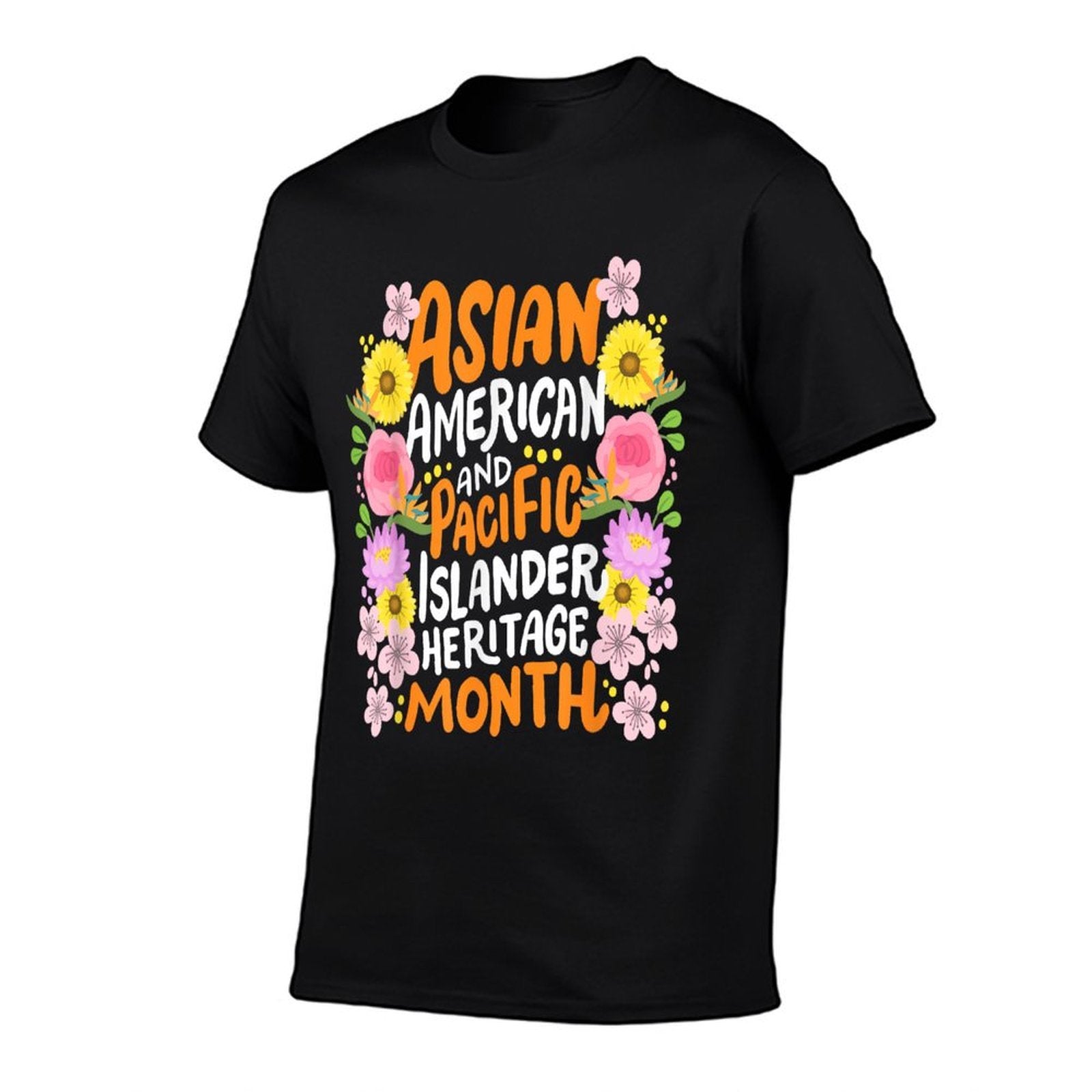 Asian American Pacific Islander Heritage Month Retro Groovy  Fade-proof Color T-Shirt