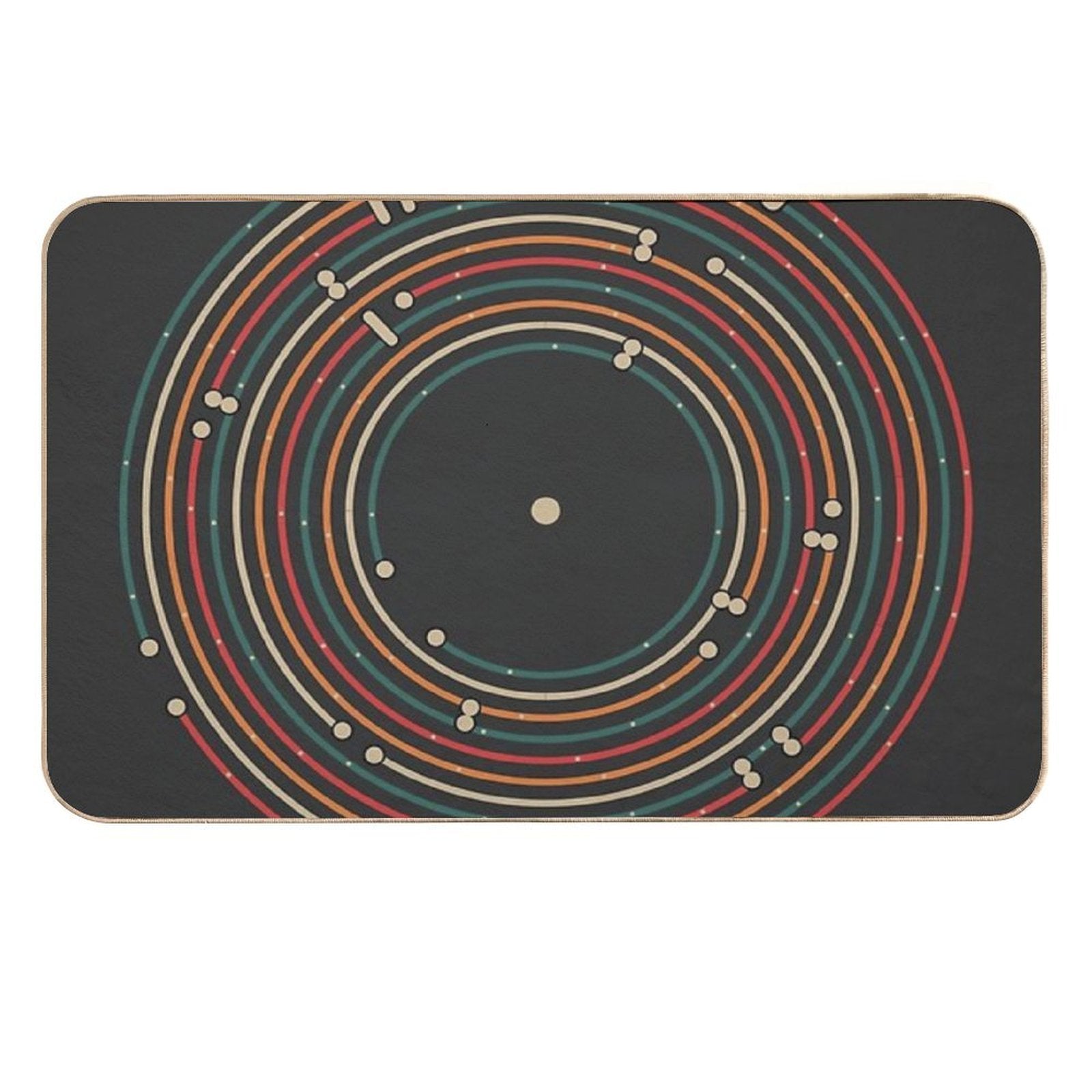 Vinyl Music Metro Record Map Labyrinth  Toxin-Free Bath Mat