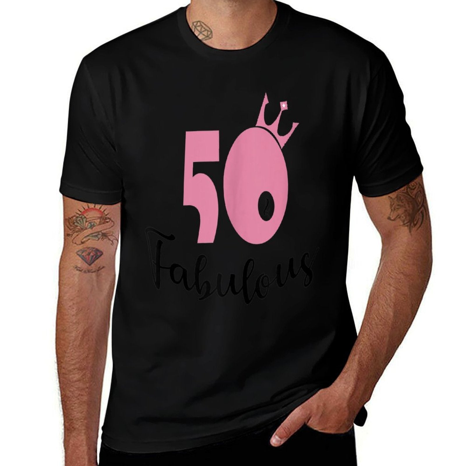 50 & Fabulous T-shirt. 50th Birthday T Shirt for Women.  Versatile T-Shirt