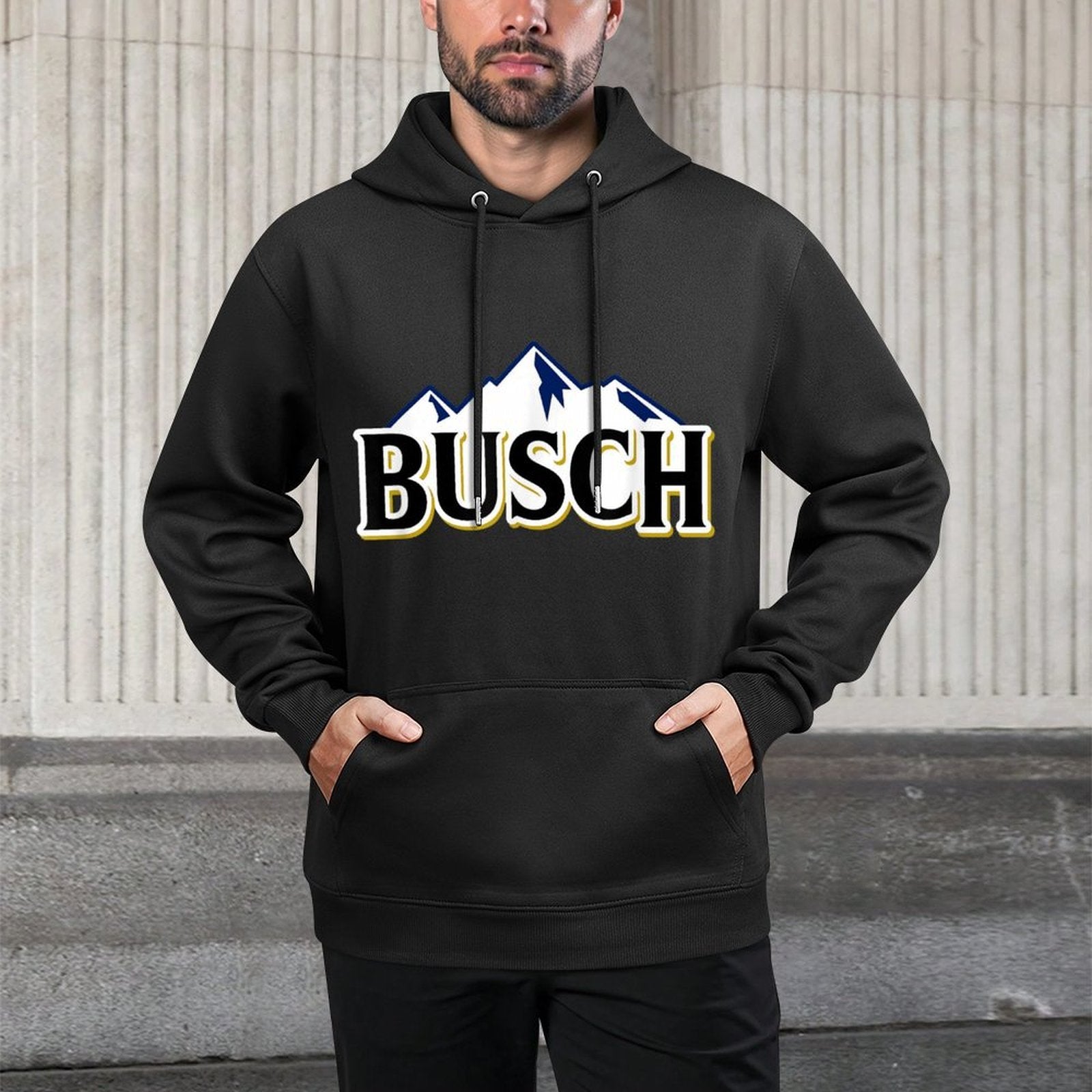 Busch Beer Mountains Logo All-Day Comfort Hoodie