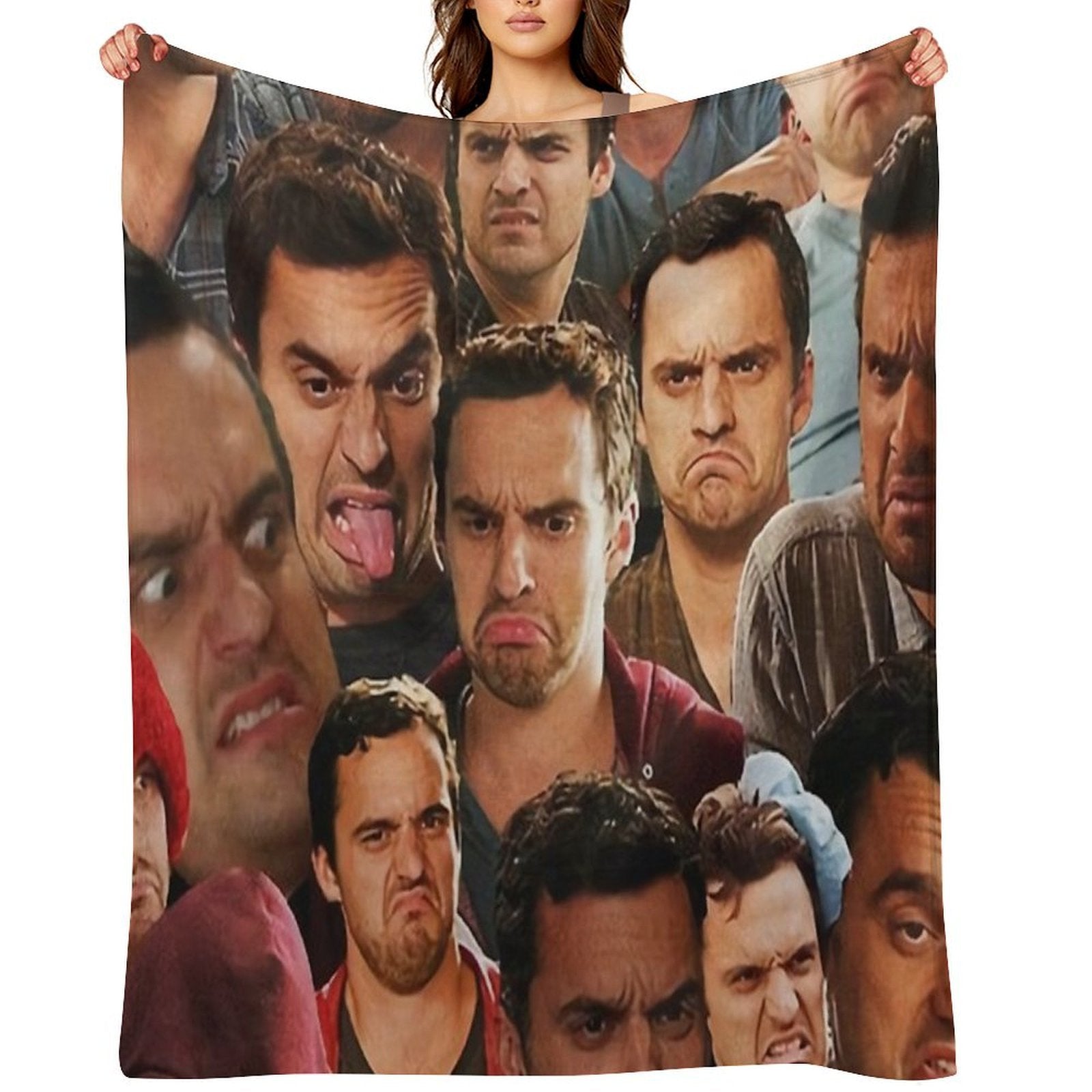 New Girl Meme Plush Throw Blanket