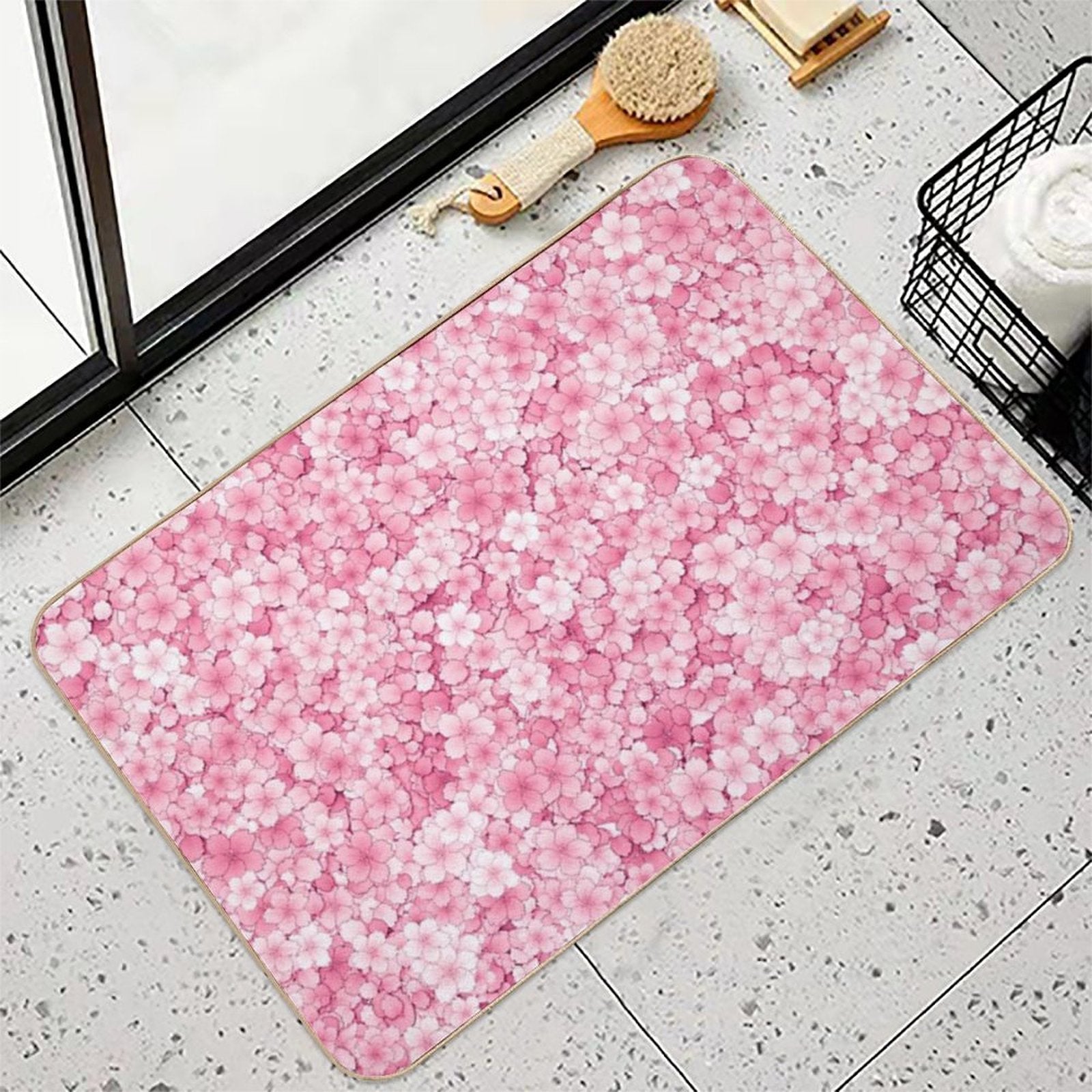 Falling Sakura Cherry Blossom  Odorless Bath Mat