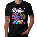 12th Birthday Girl 12 Year Old Roller Skate Skating  Eco-friendly Material T-Shirt