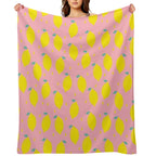 Sweet Lemon Pattern Lightweight Throw Blanket