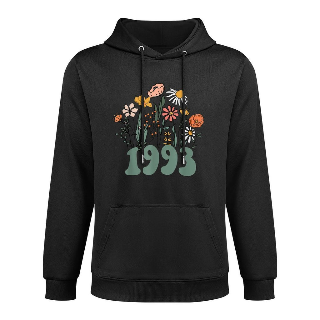 Wildflowers 1993 Birth Year Turning 30 Womens 30th Birthday Casual Wear Hoodie